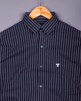 Corva NavyBlue Dobby Stripe Premium Giza Shirt
