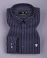 Corva NavyBlue Dobby Stripe Premium Giza Shirt