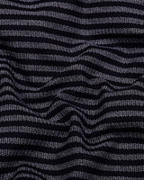 Corva Black Dobby Stripe Premium Giza Shirt