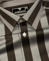 Bronel Coffee Brown Broad Stripe Giza Shirt