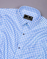 Nexon Skyblue Twill Check Premium Gizza Shirt