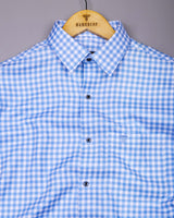 Nexon Skyblue Twill Check Premium Gizza Shirt