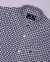 Nexon Navyblue Twill Check Premium Gizza Shirt