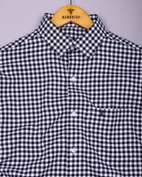 Nexon Navyblue Twill Check Premium Gizza Shirt