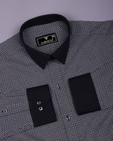Avila Black Dobby Designer Cotton Shirt
