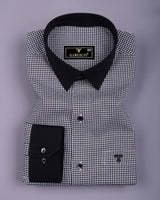 Como Black Dobby Designer Cotton Shirt