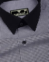 Como Black Dobby Designer Cotton Shirt