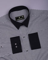 Como Black Dobby Designer Cotton Shirt