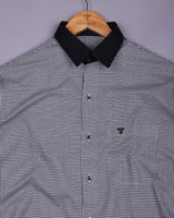 Como Black Dobby Designer Cotton Shirt