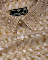 Nuvell Cream Houndstooth Check Premium Giza Shirt