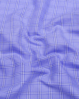 Nuvell Blue Houndstooth Check Premium Giza Shirt