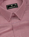Viona Red Houndstooth Jacquard Premium Giza Shirt