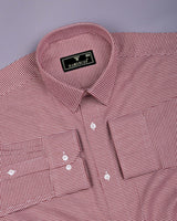 Viona Red Houndstooth Jacquard Premium Giza Shirt