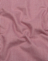 Viona Red Houndstooth Jacquard Premium Giza Shirt
