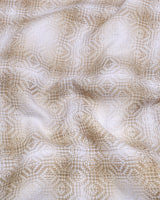 Leron Cream Two Shaded Dobby Cotton Shirt