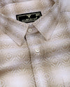 Leron Cream Two Shaded Dobby Cotton Shirt