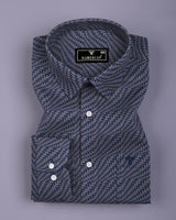 Azelo NavyBlue Jacquard Premium Giza Shirt