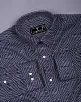 Azelo NavyBlue Jacquard Premium Giza Shirt