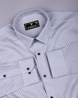Azelo Gray Jacquard Premium Giza Shirt