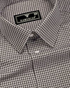 Breno Black With Cream Jacquard Premium Giza Shirt