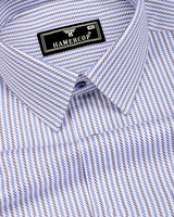 Dario Blue With Black Stripe Premium Giza Shirt
