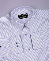 Dario Blue With Black Stripe Premium Giza Shirt