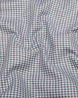 Fenor Green With Gray Houndstooth Check Premium Giza Shirt
