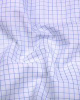 Orel Blue With White Check Premium Giza Shirt