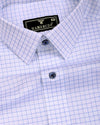 Orel Blue With White Check Premium Giza Shirt