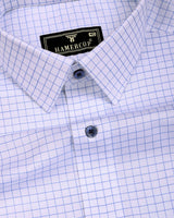 Orel Blue With White Check Premium Giza Shirt