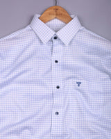 Orel Blue With White Check Premium Giza Shirt
