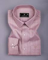 Navor Onion Pink With Blue Stripe Premium Giza Shirt