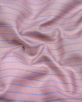 Navor Onion Pink With Blue Stripe Premium Giza Shirt