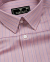 Navor Onion Pink With Blue Stripe Premium Giza Shirt