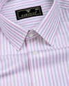 Orlin Pink With Gray Bengal Stripe Cotton Shirt