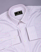 Orlin Pink With Gray Bengal Stripe Cotton Shirt