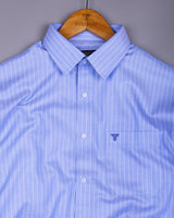 Orian Blue Dobby Stripe Premium Giza Shirt