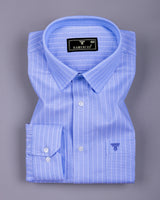 Orian Blue Dobby Stripe Premium Giza Shirt