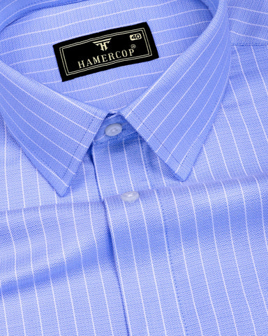 Orian Blue Dobby Stripe Premium Giza Shirt