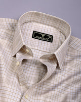 Sorel Cream Check Premium Giza Cotton Shirt