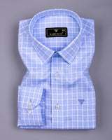Arova SkyBlue Check Premium Giza Shirt