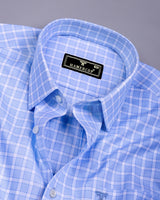 Arova SkyBlue Check Premium Giza Shirt