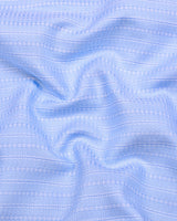 Aeris Iceblue Dobby Stripe Premium Giza Shirt