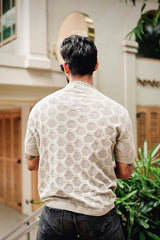 Georgian Cream Knitted Cotton T-Shirt