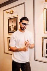 Candy White Knitted Cotton T-Shirt