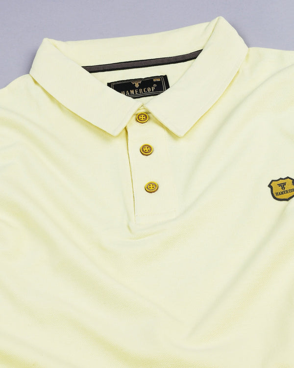 Limelight Yellow Pique Pima Smooth Polo Tee