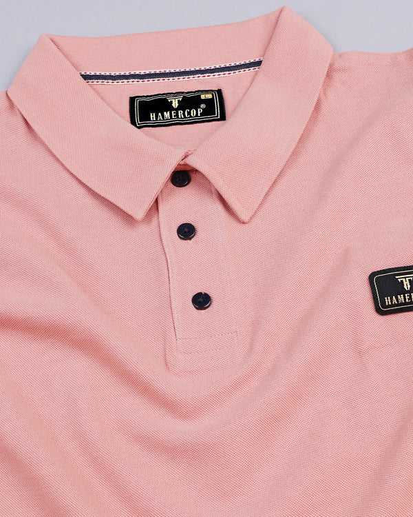 Blossom Peach Pique Pima Smooth Polo Tee