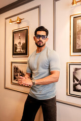 Liarko Vespa Green With White Knitted Cotton T-Shirt