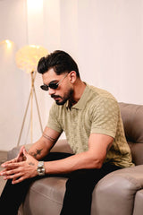 Mornik Light Pista Knitted Cotton Polo T-Shirt