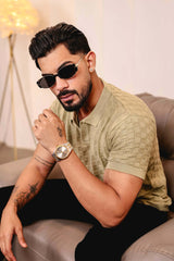 Mornik Light Pista Knitted Cotton Polo T-Shirt